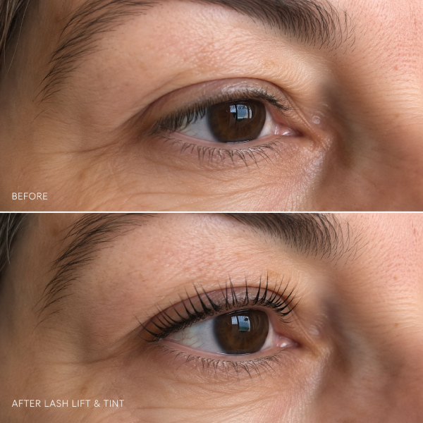 This before-and-after transformation highlights the difference a professional lash lift can make using only the guest's natural lashes. By lifting and curling each lash from the root, this treatment creates a brighter, more open-eyed appearance with beautiful definition that lasts for weeks. Every lash lift at Avissa Salon in Ann Arbor is customized to complement your natural lashes and eye shape, delivering natural-looking results without eyelash extensions. Whether you're looking to simplify your beauty routine or enhance your everyday look, a professional lash lift offers long-lasting beauty with minimal maintenance.
