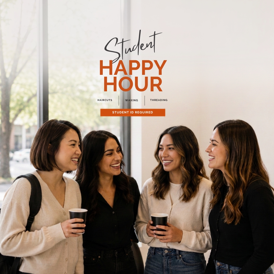 Studend Happy Hour At Avissa Salon in Ann Arbor Michgian - Studend Discount for salon services in Ann Arbor (2) College students enjoying Avissa Salon's Student Happy Hour promotion for haircuts, waxing, and threading in Ann Arbor.