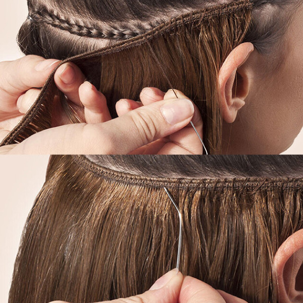 Weft-Hair-Extension-Application
