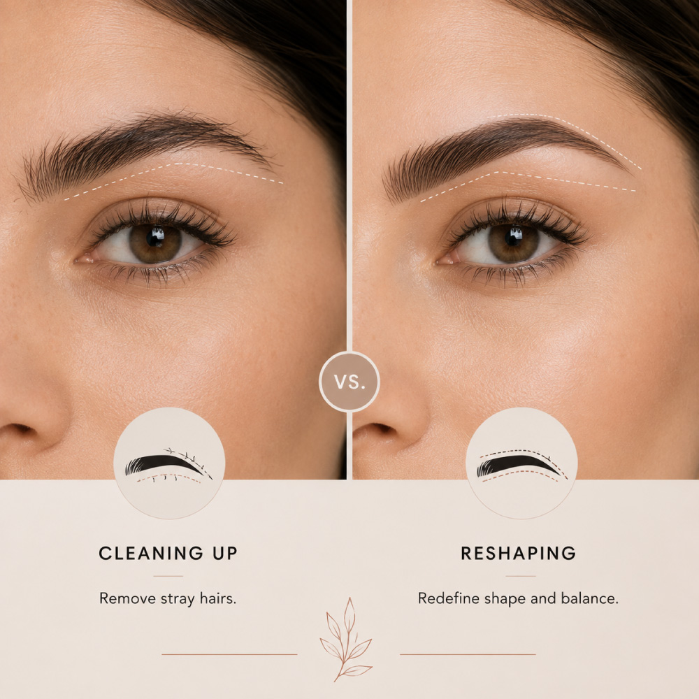 The-Difference-Between-Cleaning-Up-and-Reshaping---Avissa-Salon-Ann-Arbor-Michigan Professional eyebrow waxing at Avissa Salon in Ann Arbor, Michigan, with customized brow shaping designed around your natural brow density, facial proportions, and skin.